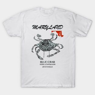 Maryland Blue Crab, Zentangle T-Shirt